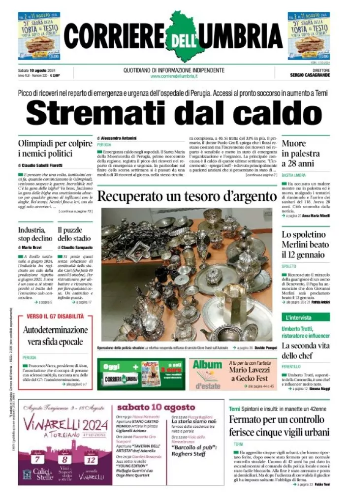 Prima-pagina-corriere umbria-del-2024-08-10